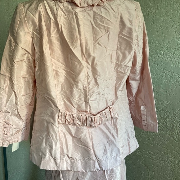 𝅺SUE BLANKINSHIP dusty rose 100% silk crinkled set. MEd/ SM - Picture 7 of 12